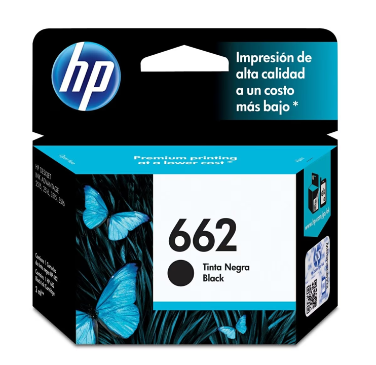 CARTUCHO HP ORIGINAL VERIFICABLE 662 NEGRO 662N 1515 2515